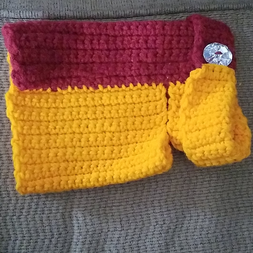 Crocheted dog coat